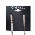 Thin Two Strand Two Larger Stones Earring
