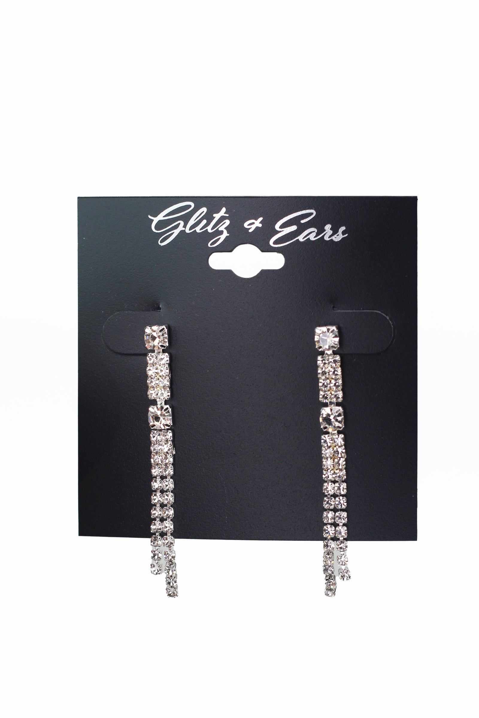 Thin Two Strand Two Larger Stones Earring