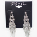 Open Almond Stone Dangle Point Earring