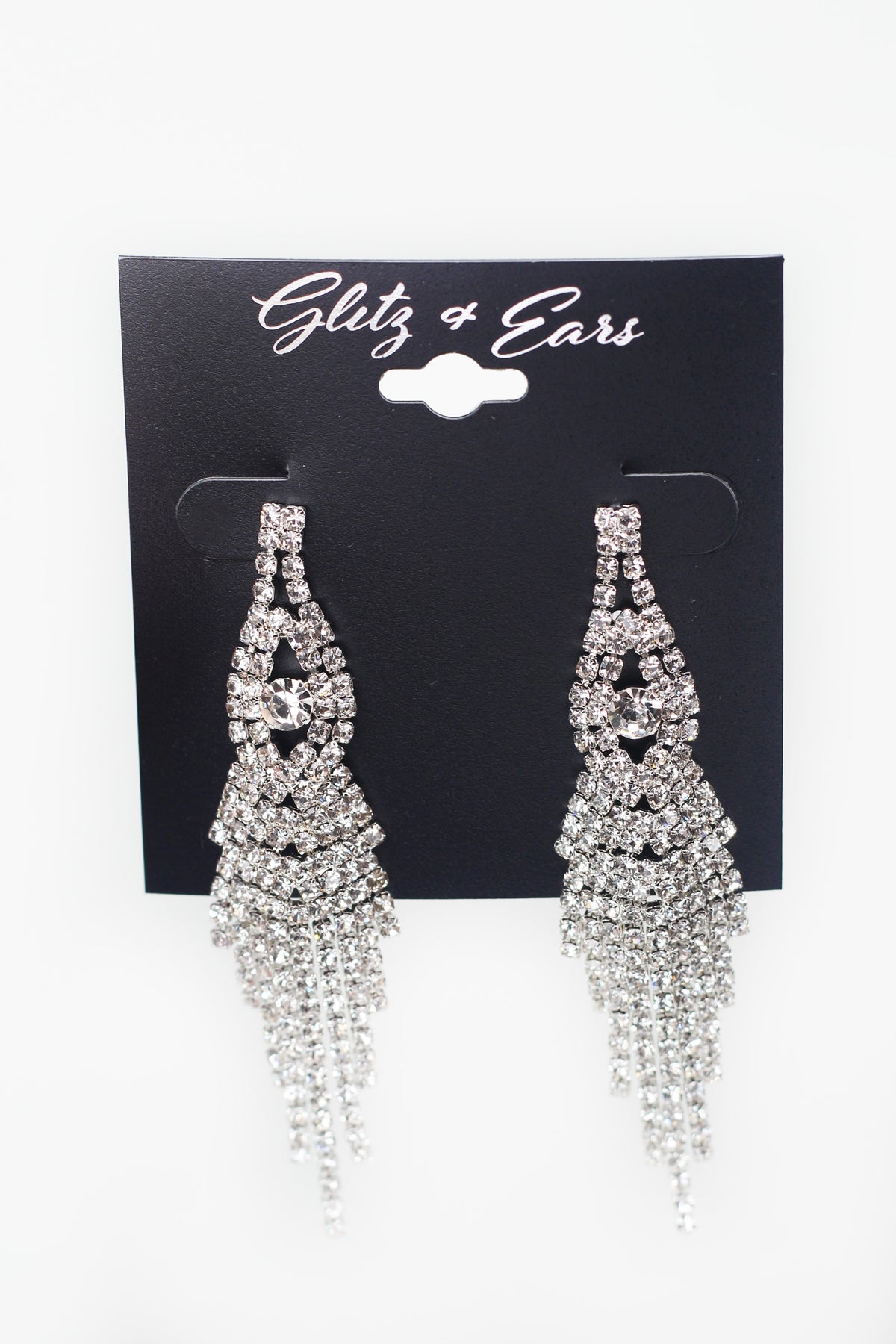 Open Almond Stone Dangle Point Earring