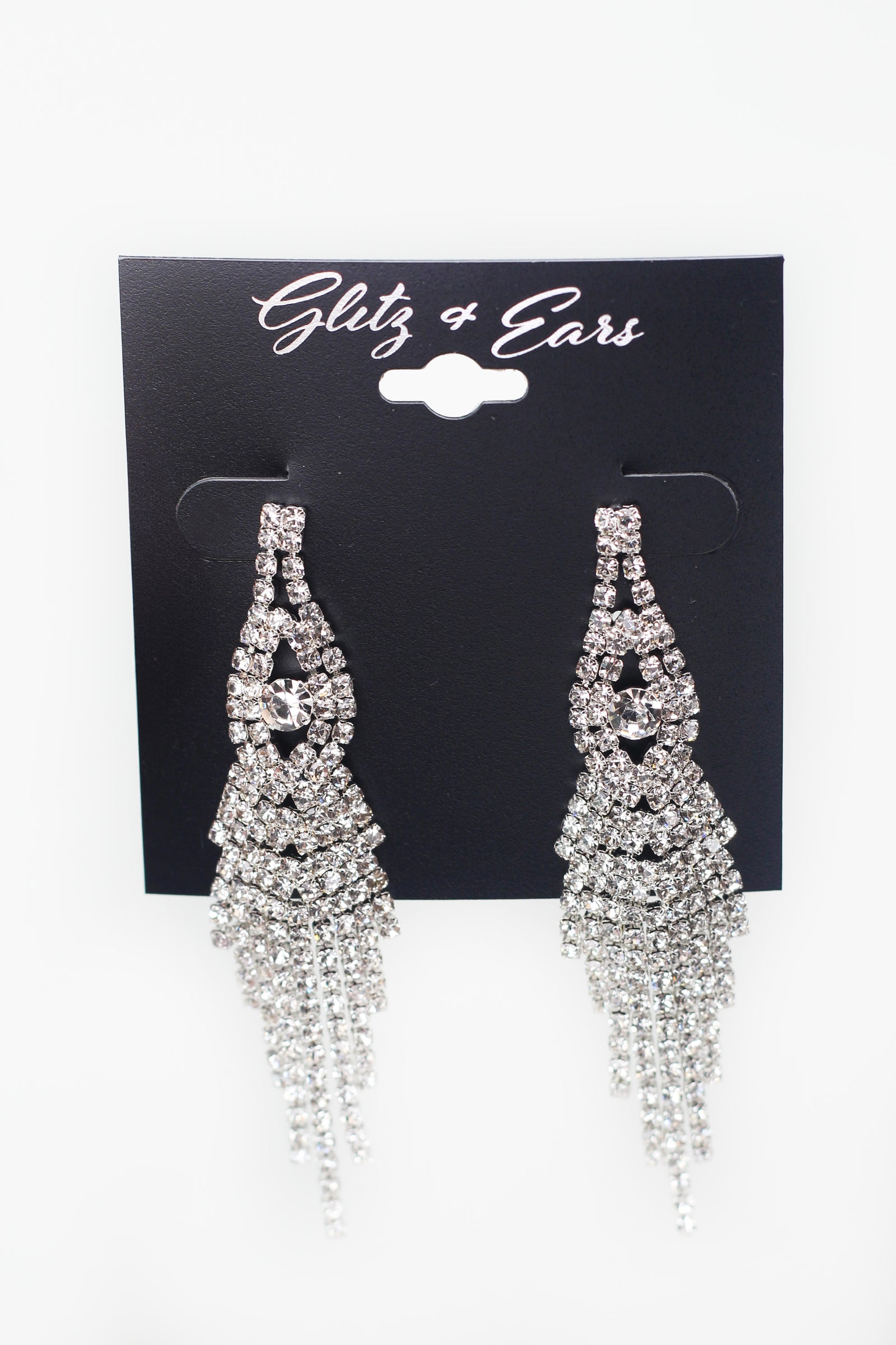 Open Almond Stone Dangle Point Earring