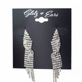 Point Top Two Overlap Strand Dangle Earring