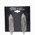 Point Top Short Rhinestone Dangle Earring