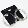 Thick 5 Row Rhinestone Medium Hoop