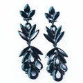 Skinny Almond Fan & Teardrop Cluster Bottom Earring