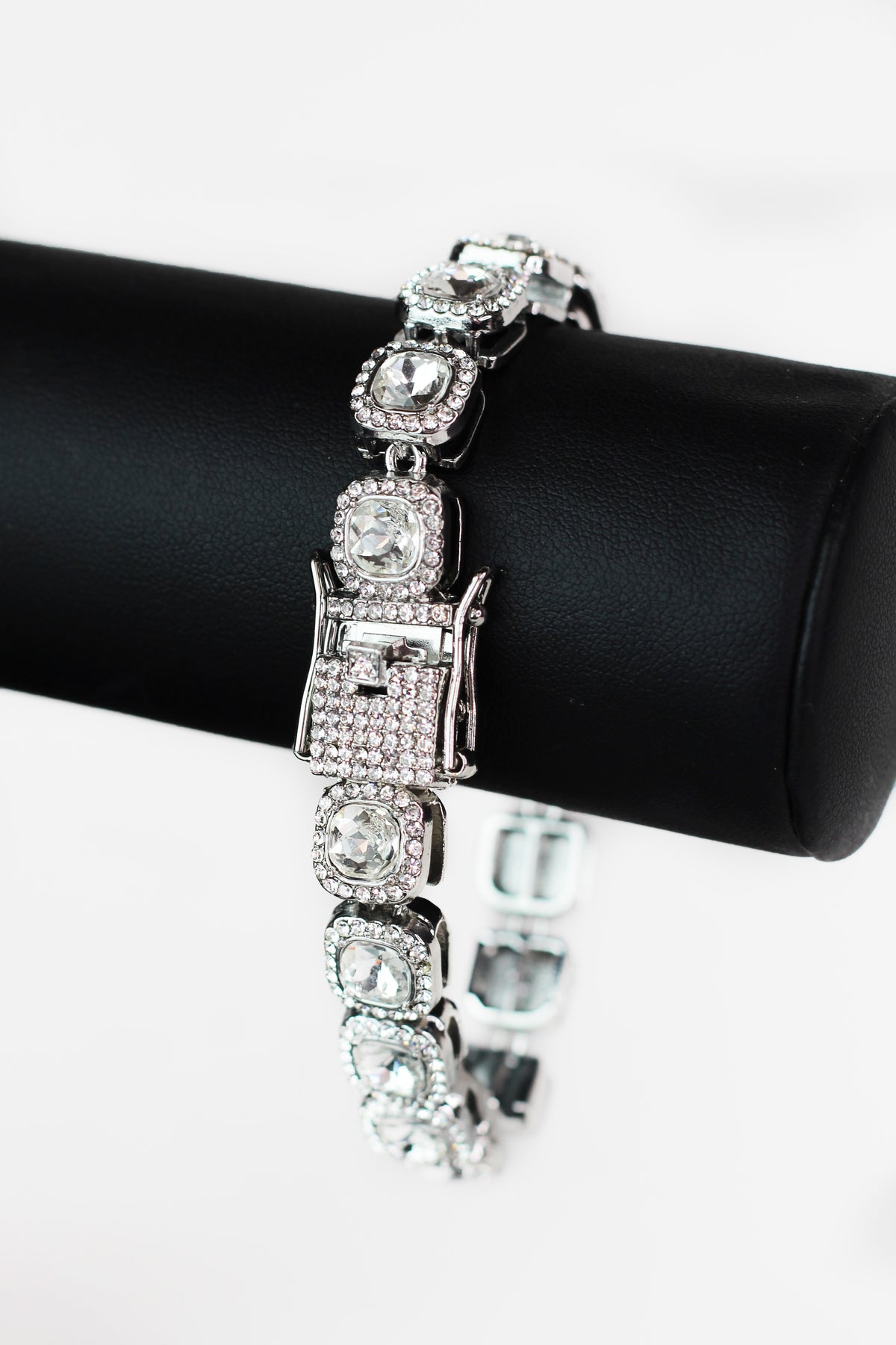 Cushion Shape Stone with Trim Tennis Bracelet