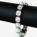 Cushion Shape Stone with Trim Tennis Bracelet