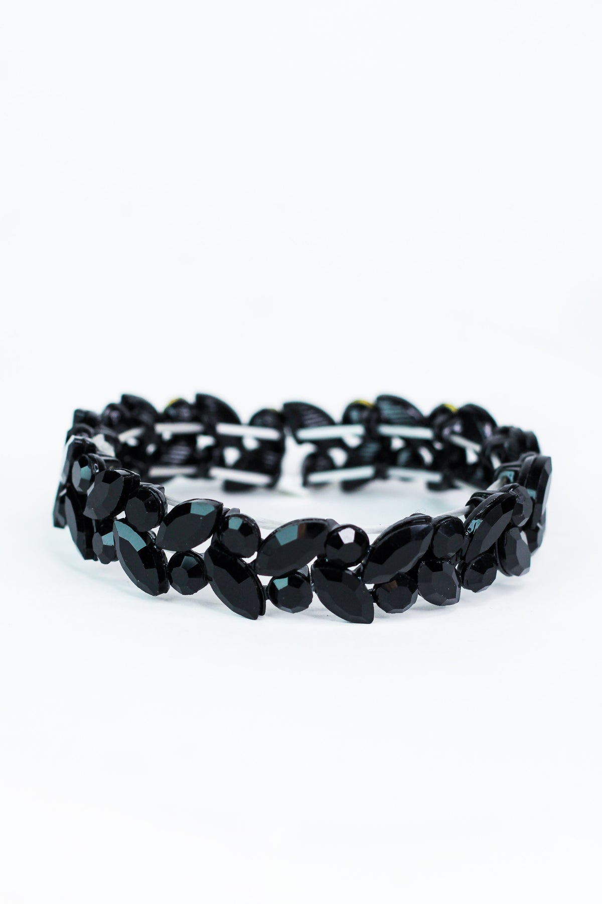 Marquis &amp; Round Rhinestone Stretch Bracelet - Glitz &amp; Ears Boutique