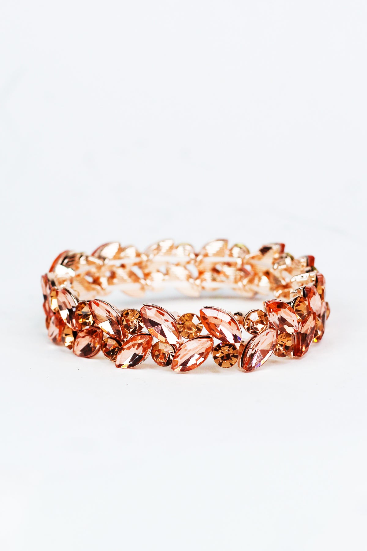 Marquis & Round Rhinestone Stretch Bracelet - Glitz & Ears Boutique
