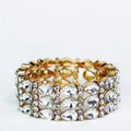 3 Row Sideway Teardrop & Bar Alternate Bracelet