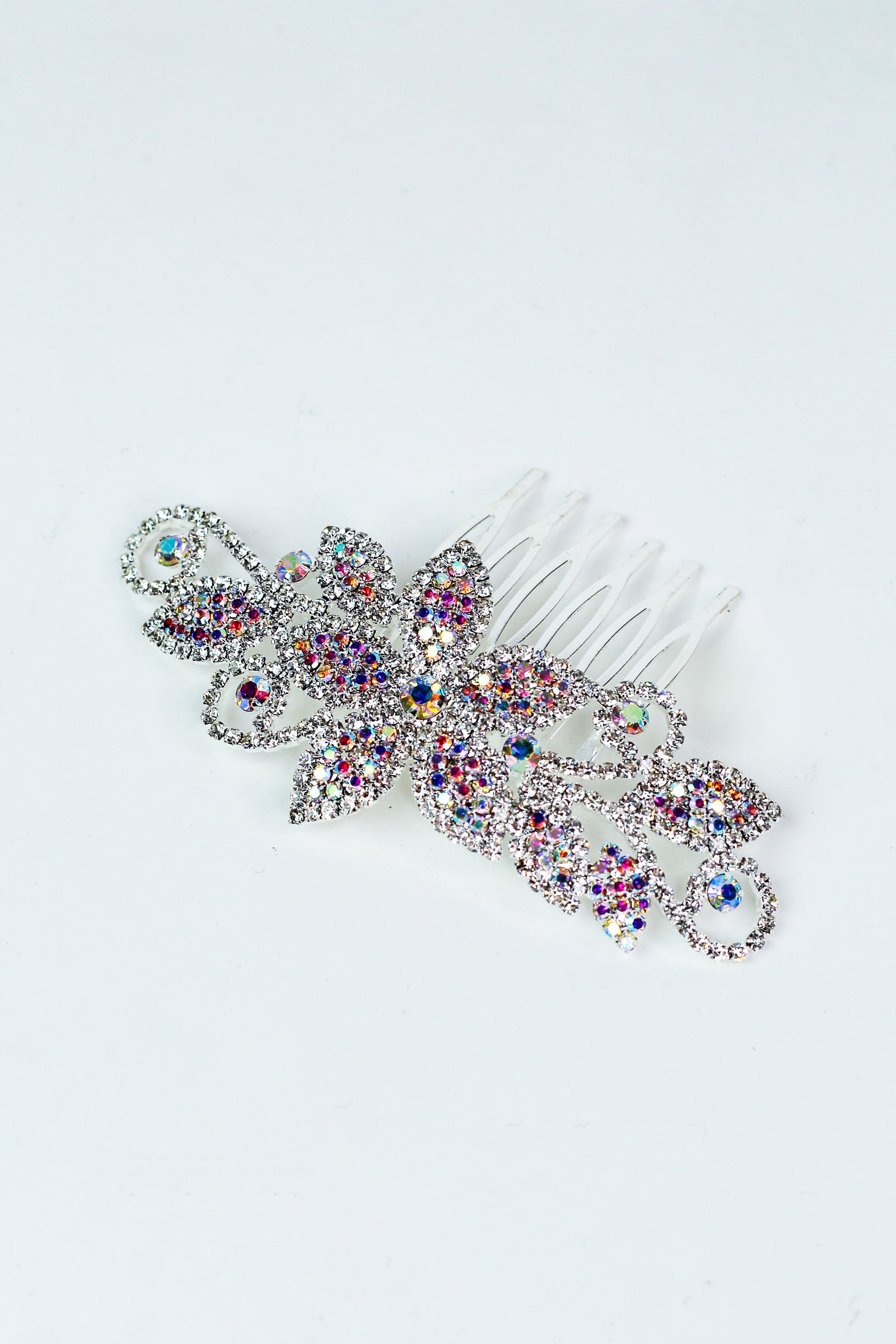 Flat Filled Flower & Almonds Swirl Hair Comb - Glitz & Ears Boutique