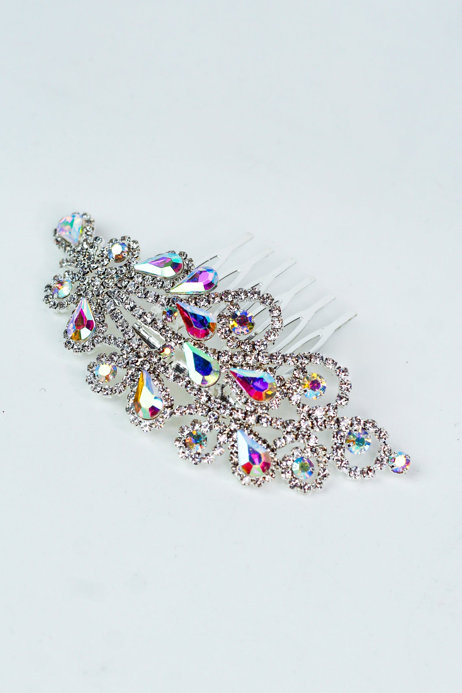 Teardrops & Rhinestones Peacock Hair Comb - Glitz & Ears Boutique