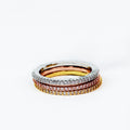 Tri-Tone 3 Thin Pave Band Ring
