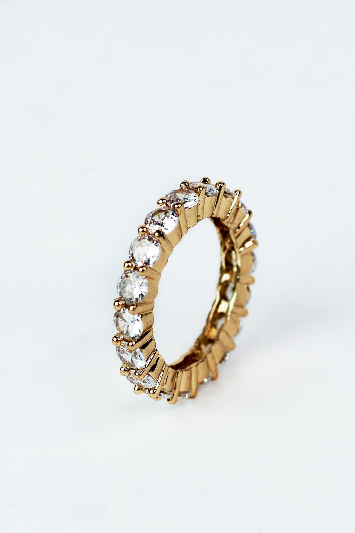 All Circle Stone Band Ring