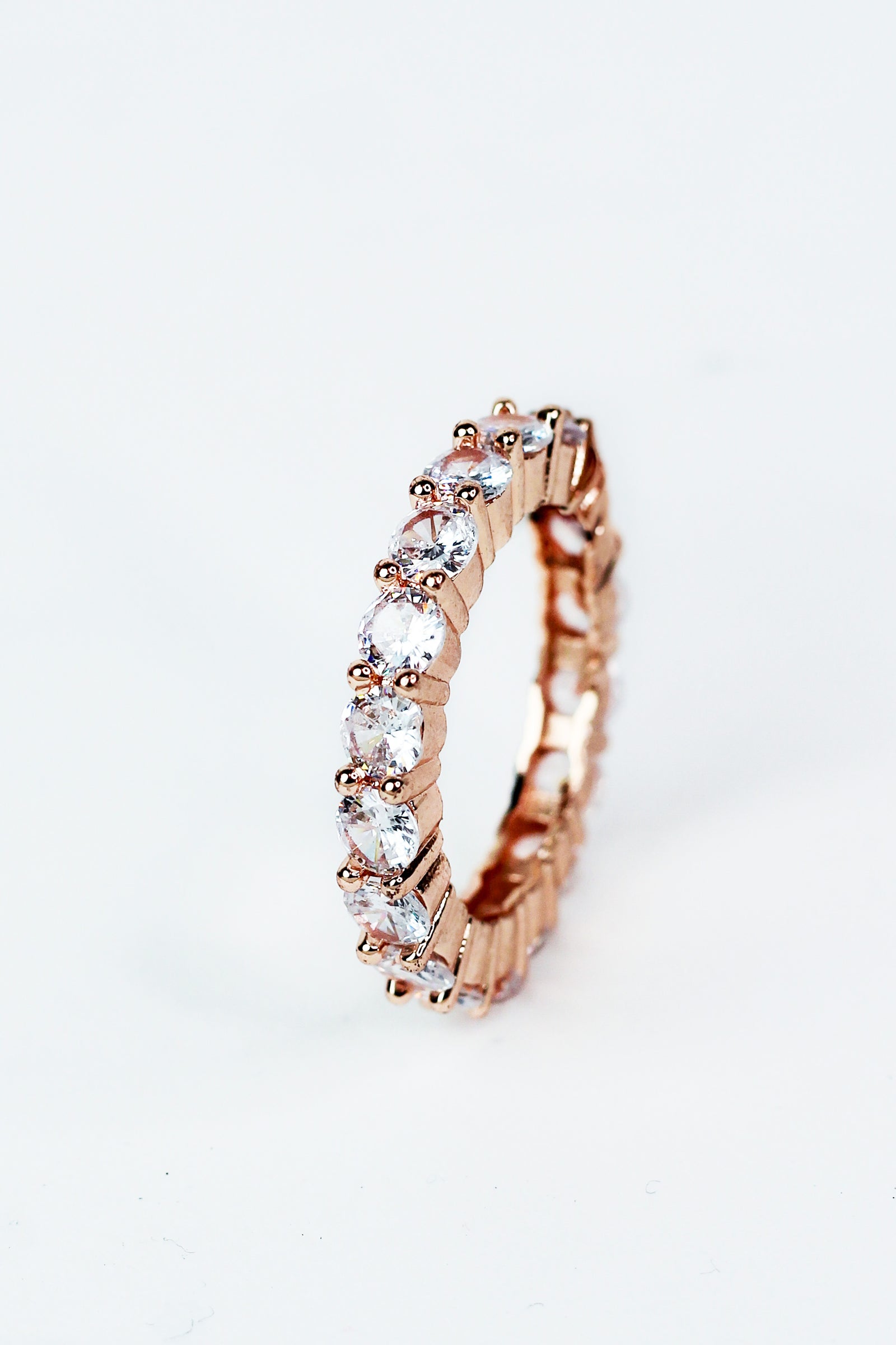 All Circle Stone Band Ring