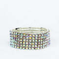 Six Row Rhinestone Stretch Bracelet