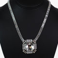 Baguette Chain & Trim XL Cushion Stone Necklace