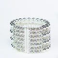 Metal Ball & Rhinestone 7 Row Cuff