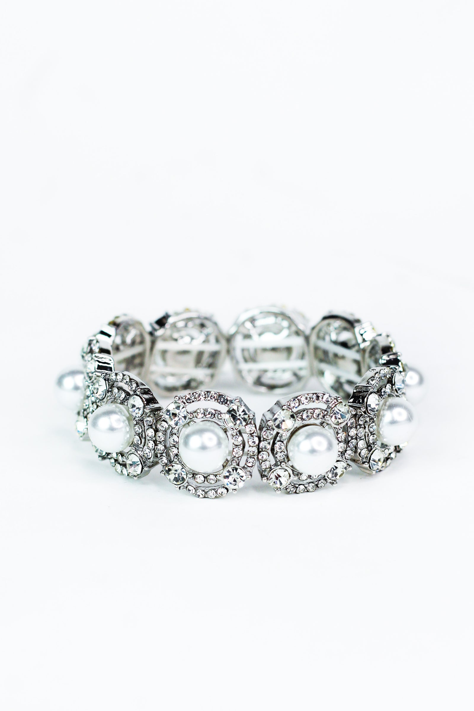 Pearl Middle Two Spaced Row Trim Bracelet - Glitz & Ears Boutique