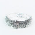 Thick Rhinestone Arch Strip Center Bracelet