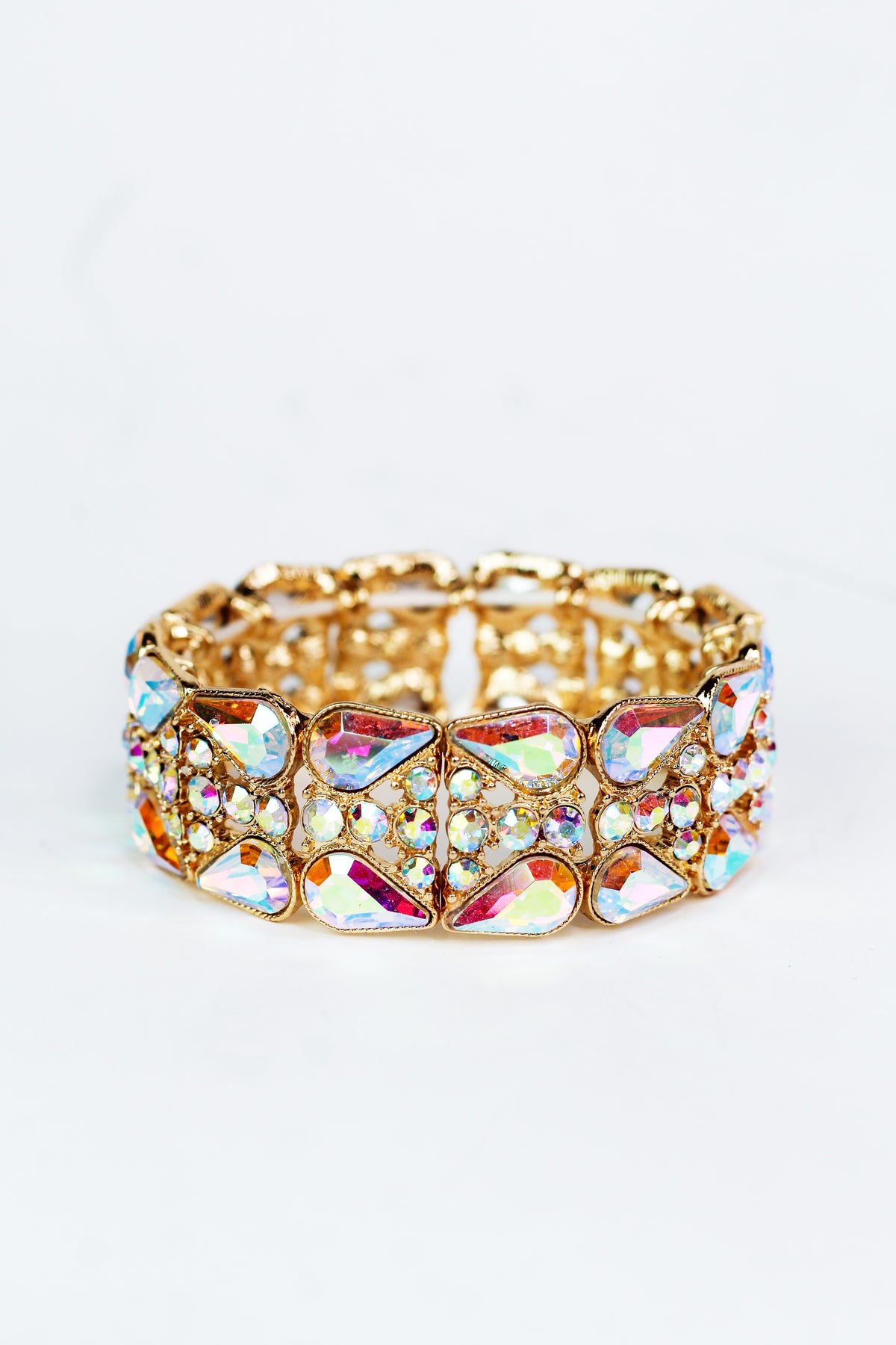 Opposite Sideway Teardrop Stone Row Bracelet - Glitz & Ears Boutique