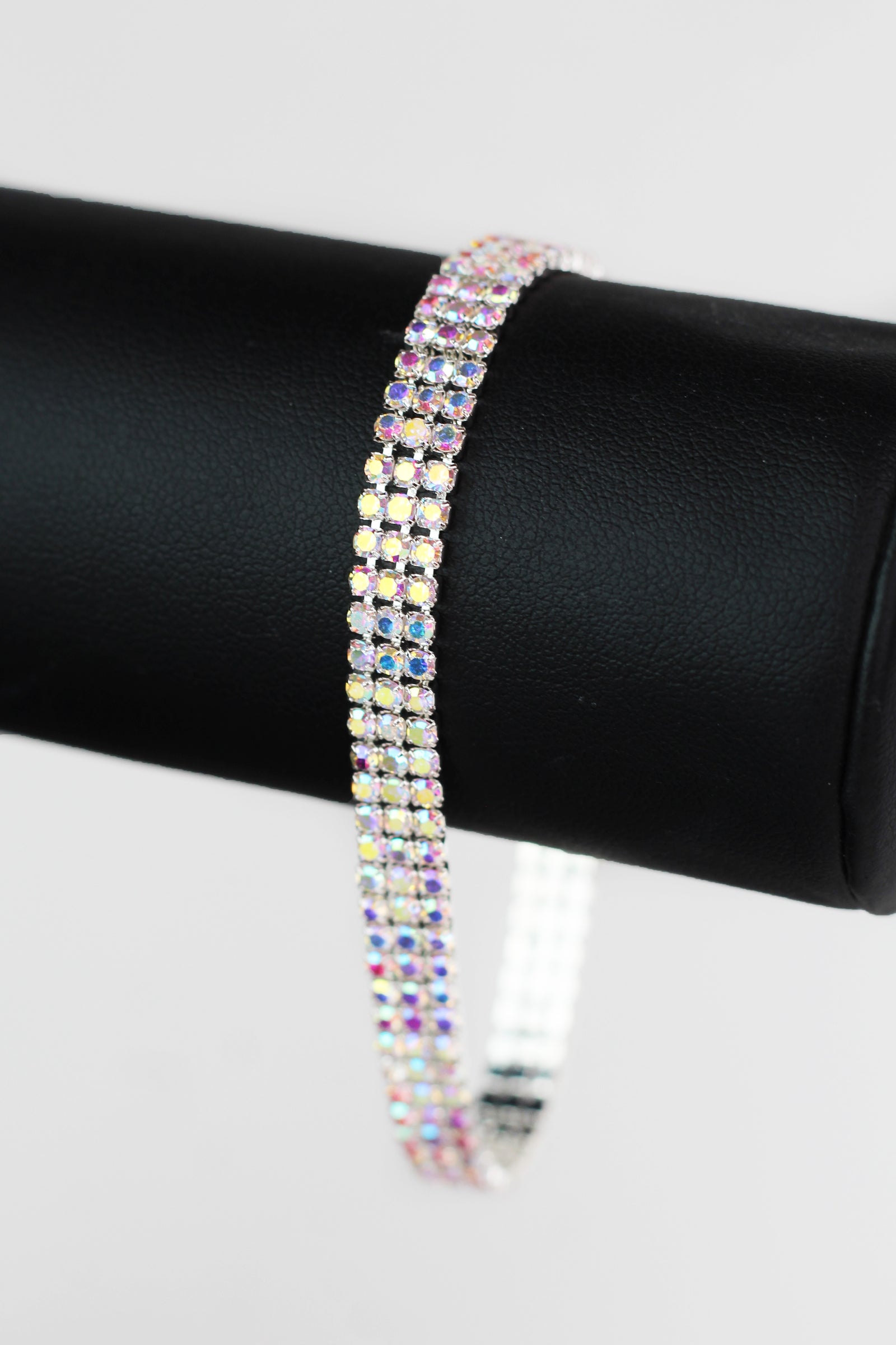 Three Small Stone Row Tennis Bracelet