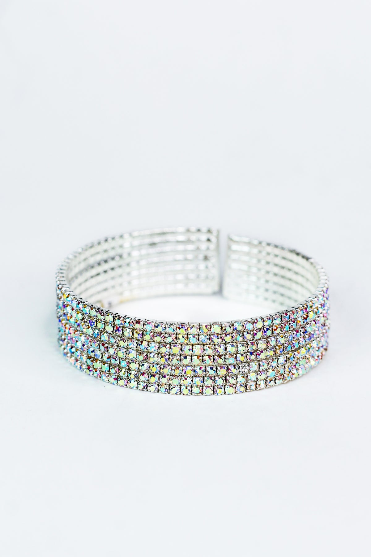 7 Row All Rhinestone Cuff