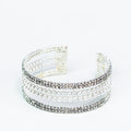 Six Spaced Row Two Pearl Row Middle Cuff - Glitz & Ears Boutique