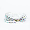 Three Rhinestone X Overlap Cuff