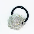 Large Rhinestone 3D Rose Hair Tie