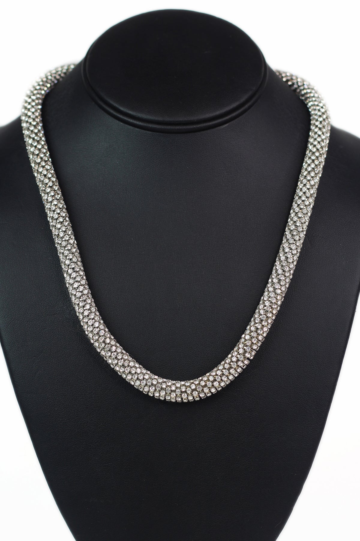 Thick All Rhinestone Chain Necklace