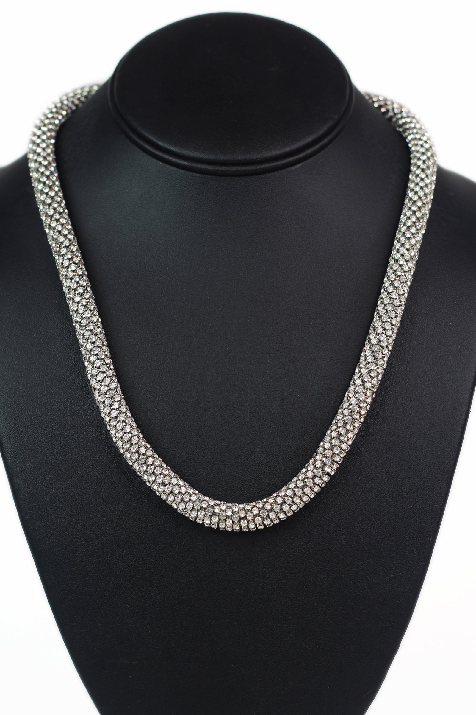 Thick All Rhinestone Chain Necklace