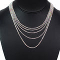 Short Multiple Rhinestone Strands Necklace
