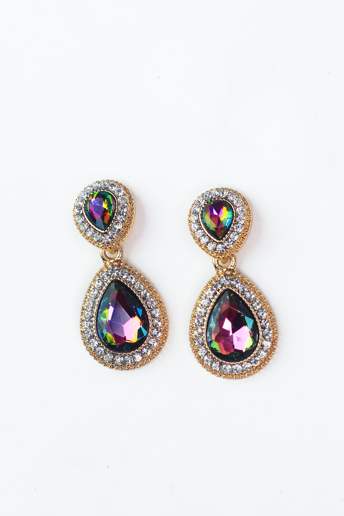 Thick Trim Teardrop Middle Small Earring