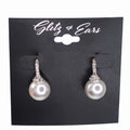 Rhinestone Bar & Pearl Small Earring