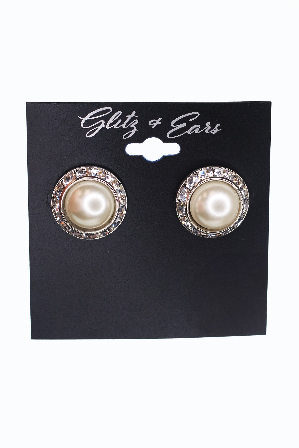 Stone Trim Pearl Middle Stud
