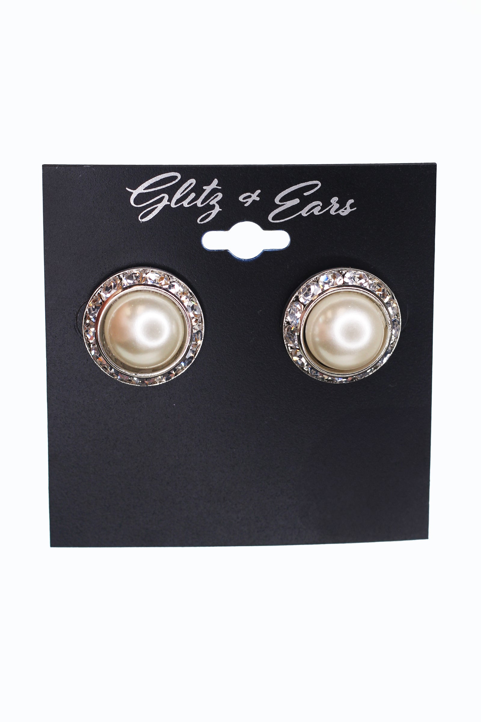 Stone Trim Pearl Middle Stud