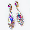 XL Rhinestone Point Almond CLIP Earring