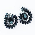 Almond Stone J Teardrop CLIP Earring
