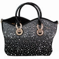Purse w/ Ombre Rhinestones and Patent Leather Accents