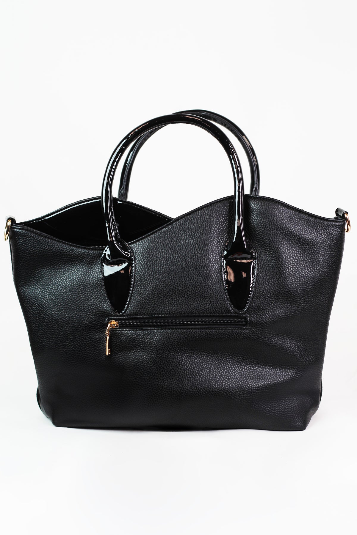 Purse w/ Ombre Rhinestones and Patent Leather Accents