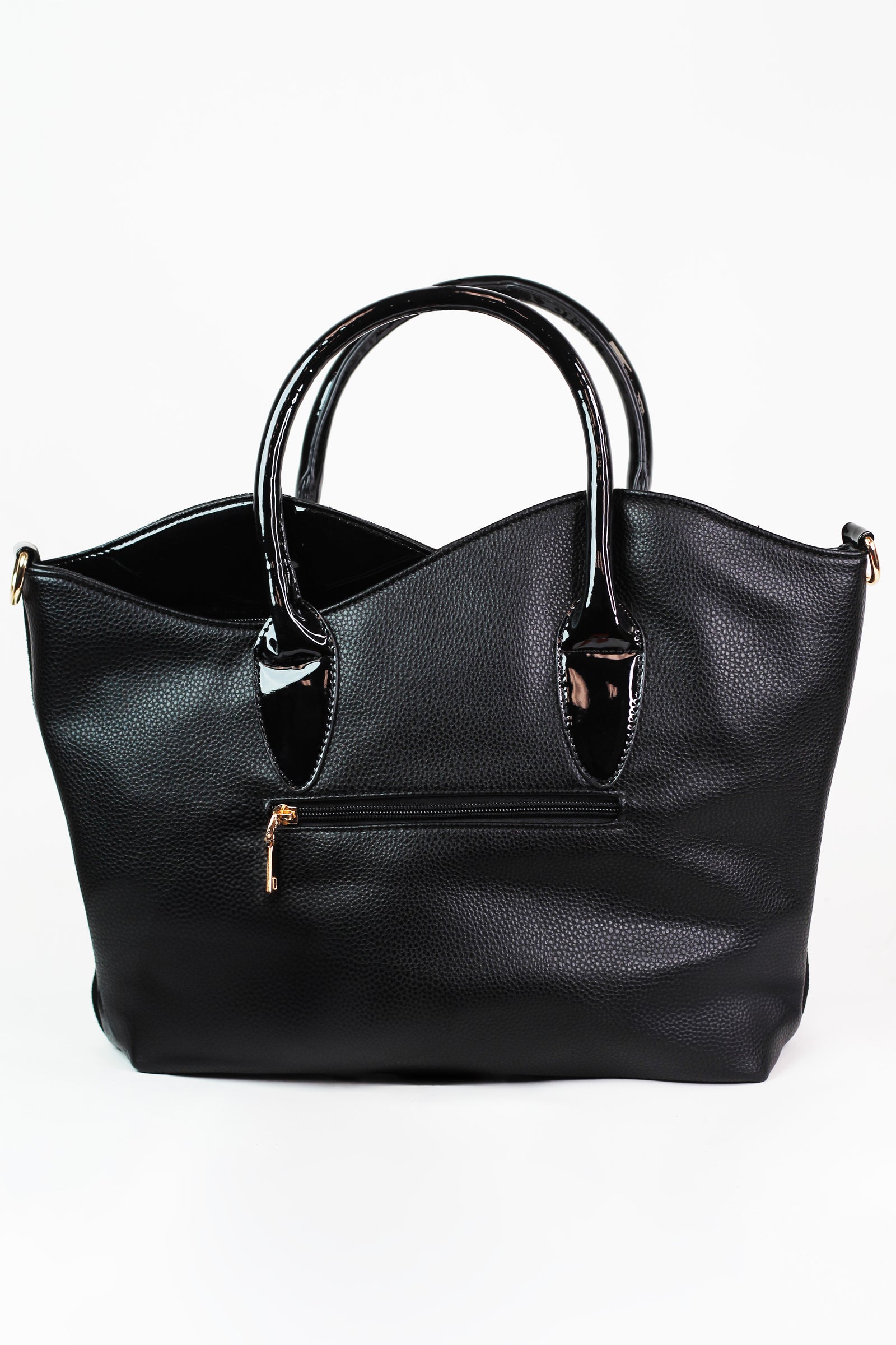 Purse w/ Ombre Rhinestones and Patent Leather Accents