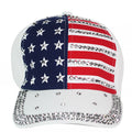 Studded American Flag & Rim Baseball Cap