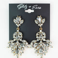 Rhinestone Teardrop & Almond Dangling Earrings