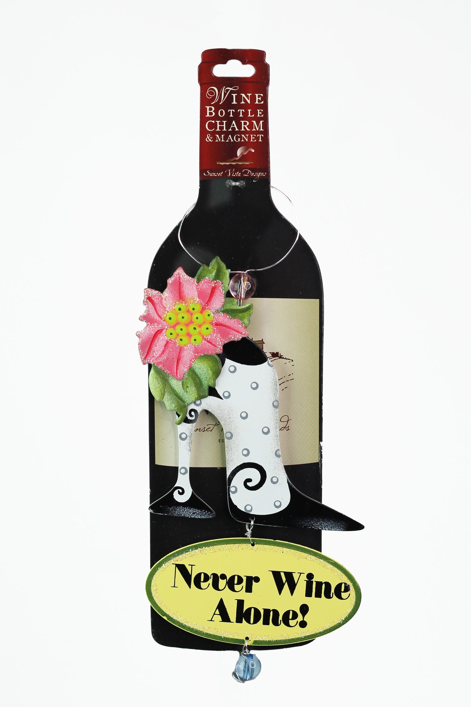 Christmas Wine Bottle Charms & Magnets