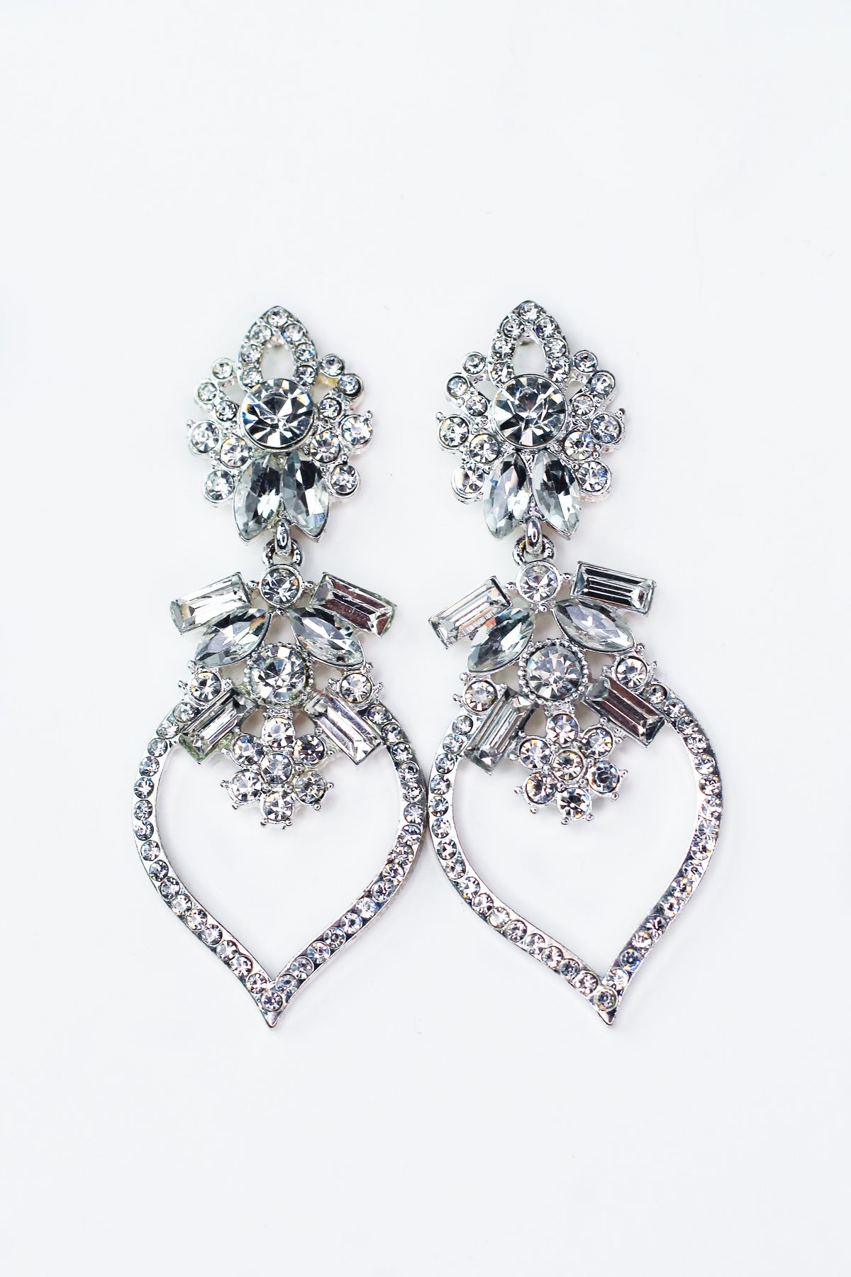Rhinestone Multi Stone Chandelier Earring