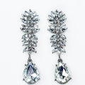 XS Rhinestone Almond W/ Teardrop Dangle Earring