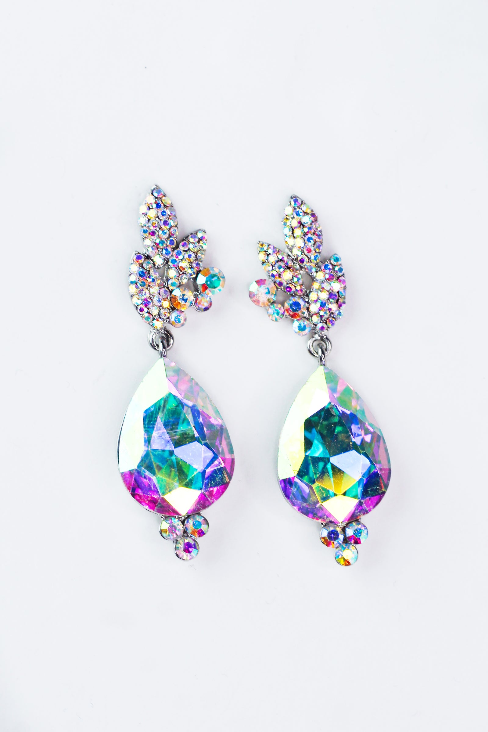 Rhinestone Almond W/ Teardrop Earrings