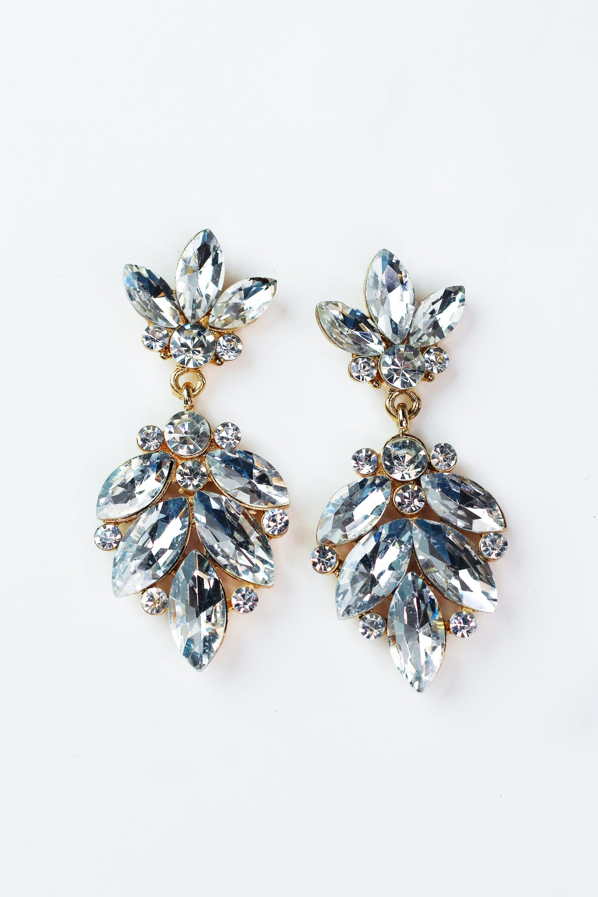 3 Rows of 2 Stagger Almond Earrings
