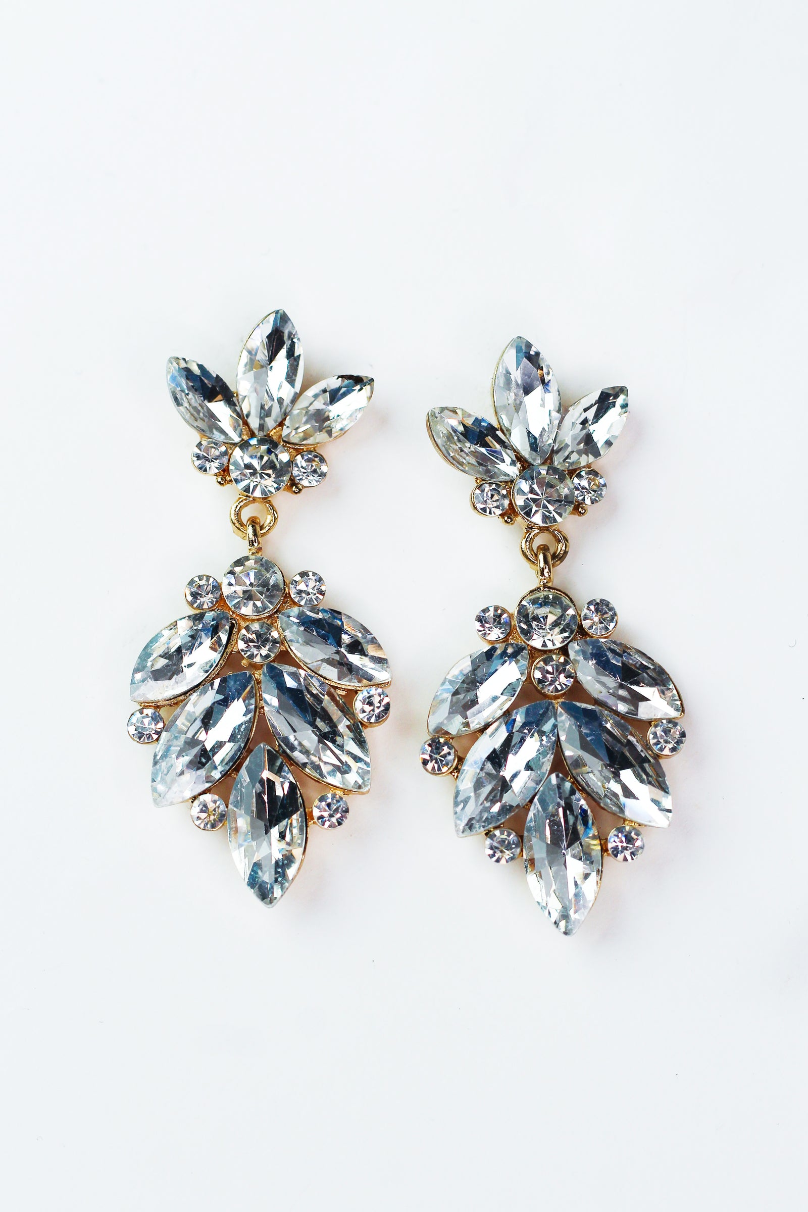 3 Rows of 2 Stagger Almond Earrings